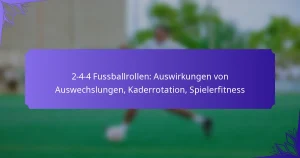2-4-4 Fussballrollen: Auswirkungen von Auswechslungen, Kaderrotation, Spielerfitness